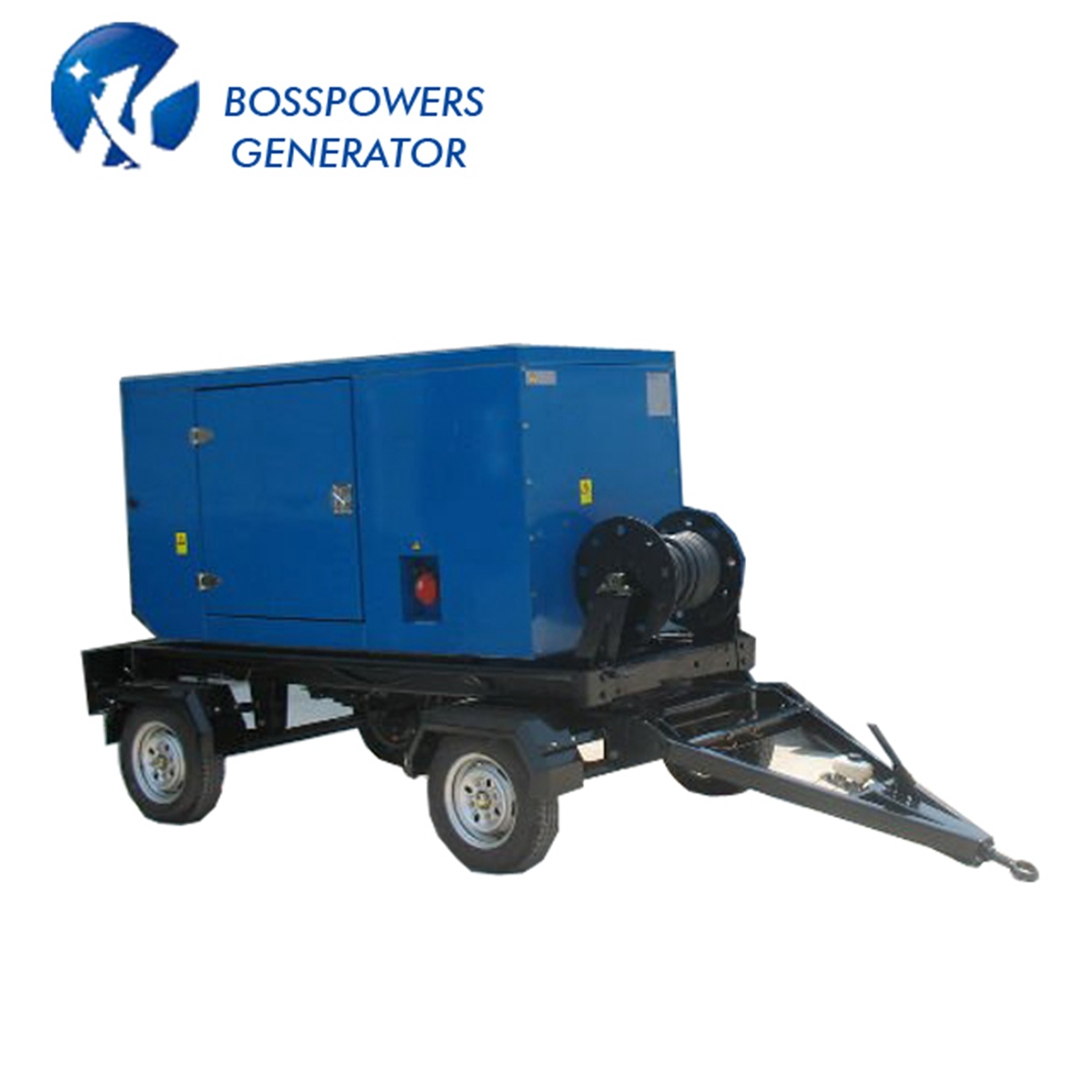 75kw Trailer Truck Moveable Silent Enclosed Soundproof Diesel Generator with Wheels