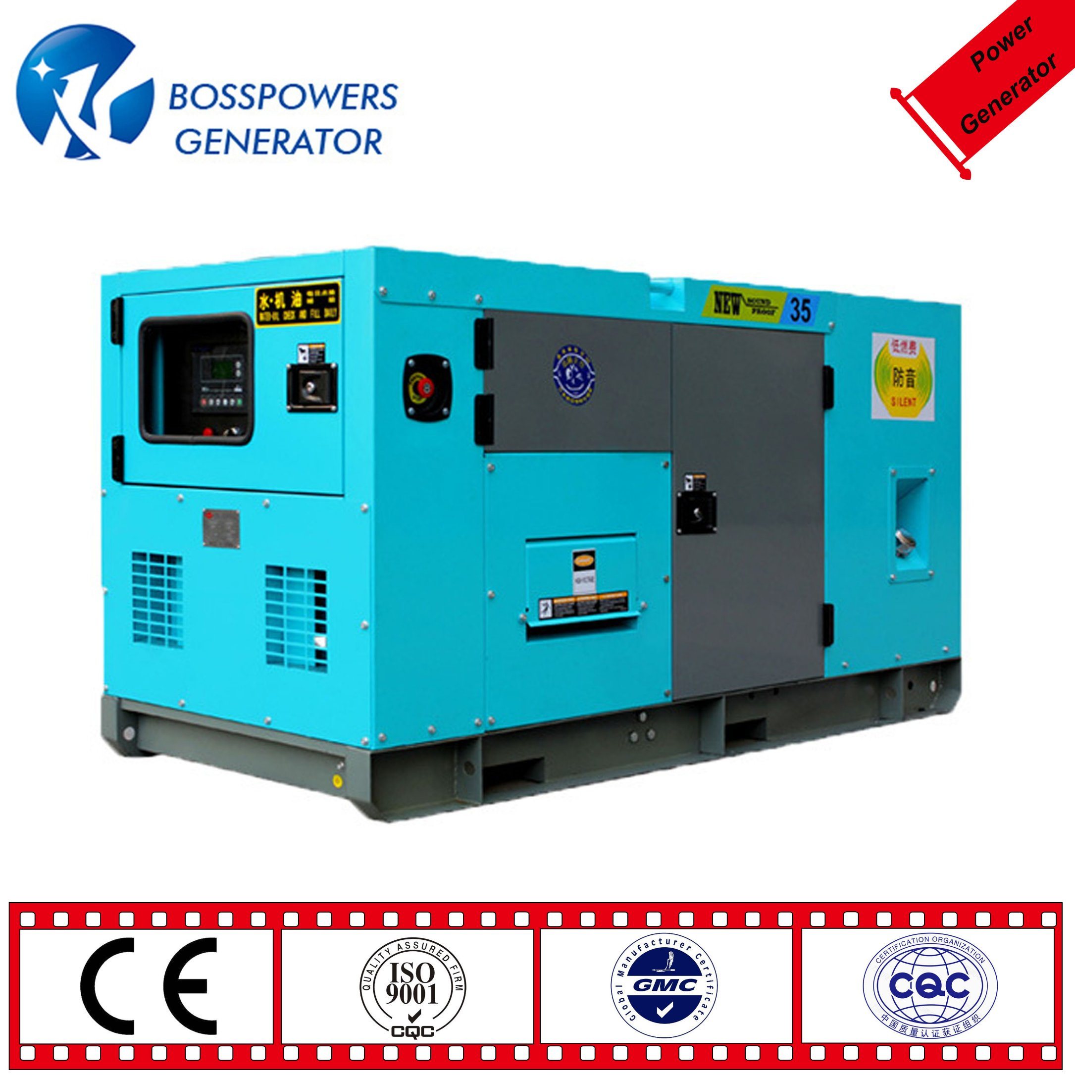 50Hz 380V Three Phase 80kw 100kVA Silent Type Electric Cummins Diesel Power Generator by CE/ISO Approved